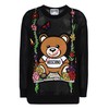 Moschino Botanical Bear Womens Long Sleeves Sweater Black