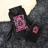 Juicy Couture Embroidery JC Velour Tracksuit 3225 2pcs Women Suits White