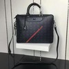 MCM Large Nomad Leather Briefcase In Black