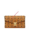 MCM Medium Millie Outline Studded Visetos Crossbody In Brown