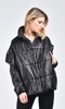 Winter Warm Asymmetric Extravagant Midi Sleeves Black Coat