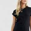 ASOS DESIGN t-shirts in boyfriend fit with rolled sleeve and curved hem in black