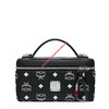 MCM Small Rockstar White Logo Visetos Vanity Case In Black