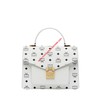 MCM Medium Patricia Visetos Pocket Satchel In White