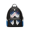 MCM Medium Stark Chevron Diamond Backpack In Black