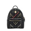 MCM Small Stark M Studs Visetos Backpack In Black