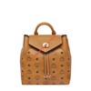 MCM Small Essential Visetos Original Backpack In Brown