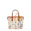 MCM Mini x Eddie Kang Visetos Top Zip Shopper Tote In Beige