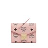 MCM Small Patricia Visetos Trifold Wallet In Light Pink