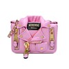 Moschino Biker Jacket Women Small Leather Shoulder Bag Pink