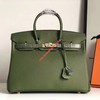 Hermes Birkin Bag Togo Leather Gold Hardware In Military Green