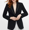 Black Jacket with Silk Embroidered