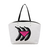 Prada 1BG128 Banana Printed Canvas Tote In White