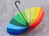 Разноцветный зонт трость