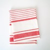 полотенце белое с красными полосками
