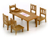 Sylvanian Families  Обеденный стол с пятью стульями