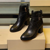 Burberry Leather Ankle Boots In Black