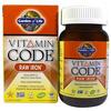 Сырое железо, RAW Iron, Garden of Life, Vitamin Code, 30 капсул