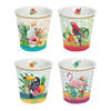 Set 4 porcelain coffee cups 100 ml in color box TROPICAL FRIENDS