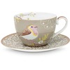 PIP STUDIO Floral Khaki Cappuccino Tasse mit Untertasse 0,28l