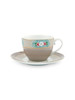 PiP Studio Cappuccino Cup & Saucer Blushing Birds Khaki 280 ml