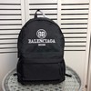 Balenciaga Logo Embroidery Backpack In Black