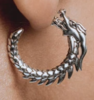 DRAKE. Dragon Hoop Earrings - Silver