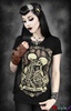 black t-shirt skeletons in love romantic t-shirt IMMORTAL LOVERS