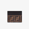 Fendi Card Holder In FF Calf Leather Black