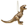 Игрушка елочная, 13 см, полирезин, золотистая, Динозавр-тираннозавр, Christmas