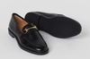 classic black leather loafers