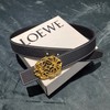 Loewe Anagram Buckel Reversible Belt Togo Calfskin In Black