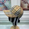 Burberry Haymarket Check Baseball Cap Camel