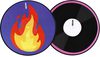Serato 12" Emoji Series #2 Flame/Record (Pair)