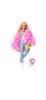 Барби Экстра блондинка в розовой шубке