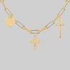 REGALROSE MANIFEST. Multi Charm Chain Necklace - Gold