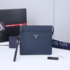 Prada 2VF032 Saffiano Leather Pouch Blue