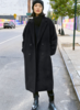 Black Cashmere Oversized Coat