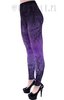Ombre Leggings tree, gradient trousers "PURPLE BRANCHES"