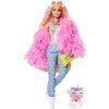 Кукла  Barbie Extra в розовой шубе