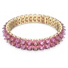 Chroma choker Spike crystals, Pink, Gold-tone plated