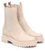 Rossi Gianvito Chester Beige Leather Ankle Boots