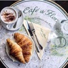Croissant with coffee in France