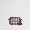 Burberry Check Cotton Crossbody Bag Brown