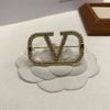 Valentino Garavani Brooch In Crystal Metal Gold