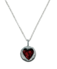 Цепочка с серебряным покрытием с круглым кулоном в форме сердца