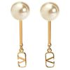 Valentino Garavani VLogo Signature Resin Earrings In Gold