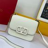 Valentino Garavani Vsling Calfskin Shoulder Bag White