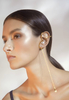 GOLD EAR CUFF AND EARRING WITH PEARL