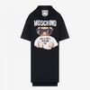 Moschino Micro Teddy Bear Women Short Sleeves Jersey Dress Black